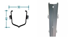 PALO INTERMEDIO 50x40 mm. TF 110 ASOLE ESTERNE PRE-ZINC. 15/10 H.270