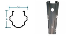 PALO INTERMEDIO 50x41 mm. PLUS 120 PRE-ZINC. sp. 1,5 mm. - H. 240 cm -