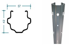 PALO INTERMEDIO 57x42 mm. TOP PRE-ZINC. Z275 - H. 250 cm.