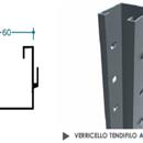 PALO TESTATA 60x60 mm. MAX sp. 2.00 mm. - CORTEN - H. 250 cm.